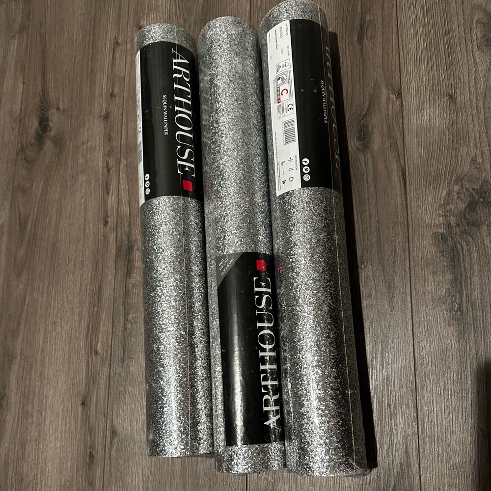 Arthouse silver sequin wallpaper